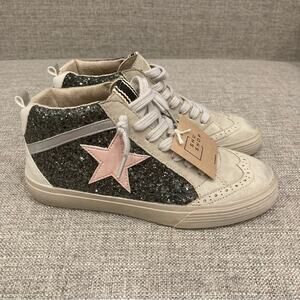 NEW Shu Shop Paulina Women’s Sneakers in Steel Glitter Brand New in Box Size 8.5